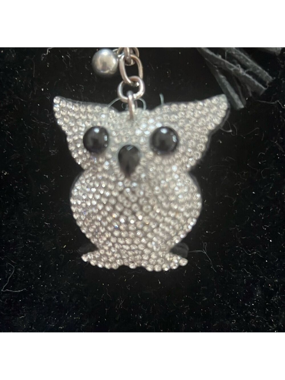 Vintage Owl Rhinestone Keychain Bag Accessory